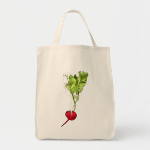 ラディッシュの野菜水彩画のイラストレーションの芸術 トートバッグ
