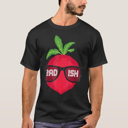 ラディッシュ サングラス 野菜 ヴィーガン 菜食主義者 Tシャツ (正面)