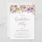 ラディティエレガントングパープルフローラ卒業会 招待状 (正面)