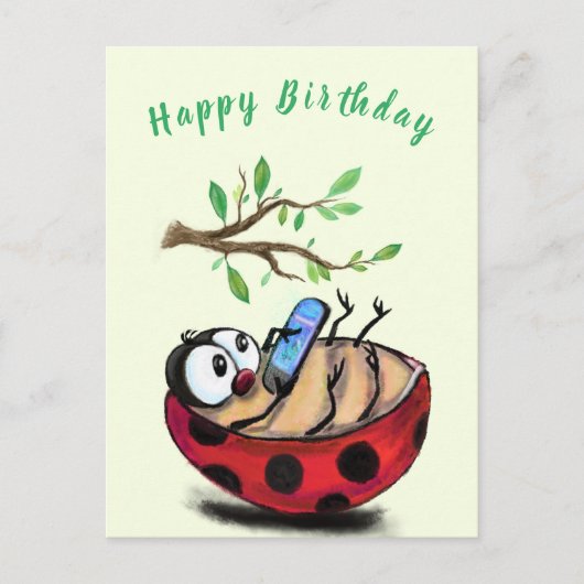 ラディバおもしろいグ誕生日カード ポストカード (正面)