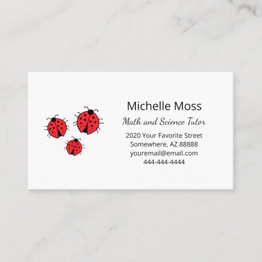 ラディバお洒落グスケッチ家庭教師先生 名刺 (正面)