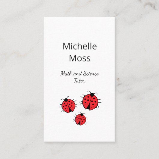 ラディバお洒落グ先生講師かわいい教育 名刺 (正面)