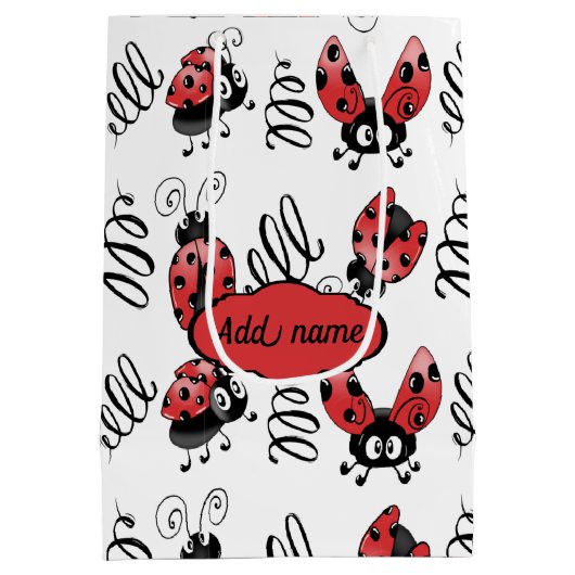 ラディバお洒落グ及び渦巻き中抱き枕 ミディアムペーパーバッグ (裏面)