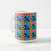 ラディバカラフルグと花 コーヒーマグカップ (正面左)