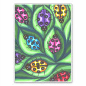 ラディバカラフルス昆虫自然オリジナル野生動物 シール (正面)