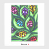 ラディバカラフルス昆虫自然オリジナル野生動物 シール (シート)