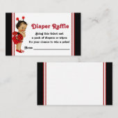 ラディバグおむつラッフルチケットエスニックベビーガール エンクロージャーカード (正面/裏面)