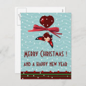 ラディバグかわいいのクリスマス挨拶 シーズンポストカード (正面/裏面)