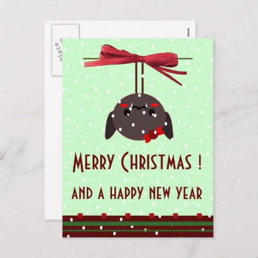 ラディバグかわいいのクリスマス挨拶 シーズンポストカード (正面/裏面)