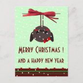 ラディバグかわいいのクリスマス挨拶 シーズンポストカード (正面)