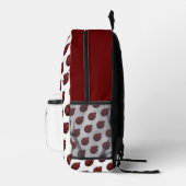 ラディバグが赤いパターンの白い名前をカスタムする プリントバックパック (右)