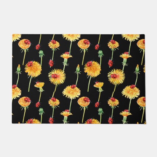 ラディバグとタンポポのキッチンシンク ドアマット (正面)