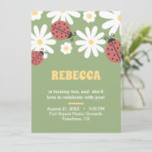 ラディバグとデイジーフローラフェミニン誕生日 招待状 (スタンド正面)