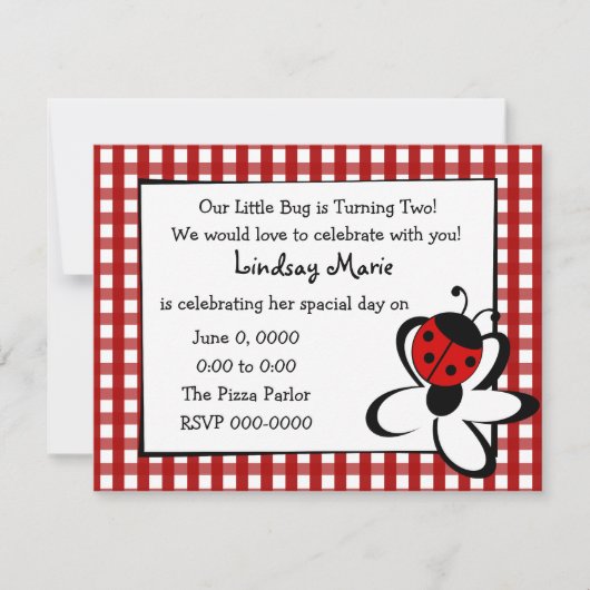 ラディバグとデイジー 招待状 (正面)