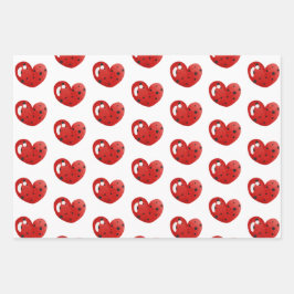 ラディバグとハートパターン誕生日 ラッピングペーパーシート