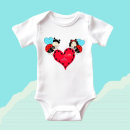ラディバグとハート ベビーボディスーツ