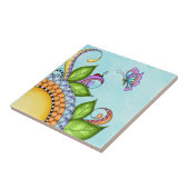 ラディバグとバタフライドードルの花 タイル (側面)