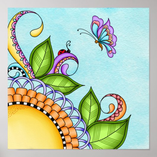 ラディバグとバタフライドードルの花 ポスター (正面)