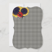 ラディバグとヒマワリ女の子ベビーシャワー 招待状 (裏面)