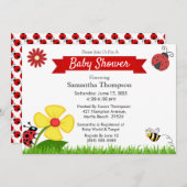 ラディバグとビーベビーシャワー 招待状 (正面/裏面)