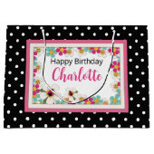 ラディバグとフラワーズ誕生日 ラージペーパーバッグ (正面)