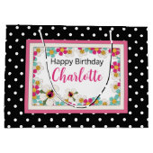 ラディバグとフラワーズ誕生日 ラージペーパーバッグ (裏面)