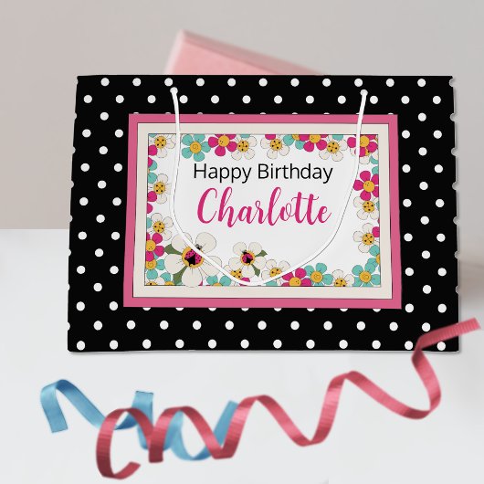 ラディバグとフラワーズ誕生日 ラージペーパーバッグ