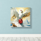 ラディバグとホワイトイーグル：自然物語 キャンバスプリント (インサイチュ (ウッドフロア))