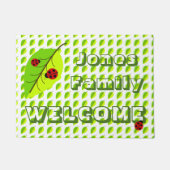 ラディバグとリーフパーソナライズされたの形式 ドアマット (正面)