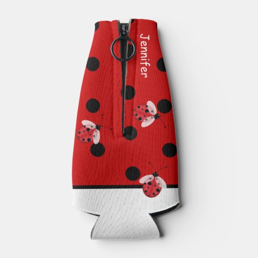 ラディバグと水玉模様カスタムボトルクール ボトルクーラー (裏面)