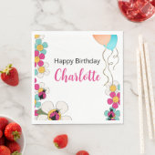 ラディバグと花の誕生日パーティー スタンダードランチョンナプキン (インサイチュ)