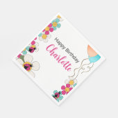 ラディバグと花の誕生日パーティー スタンダードランチョンナプキン (角)