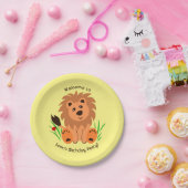 ラディバグと草の中の可愛いライオン紙プレート ペーパープレート (パーティー)