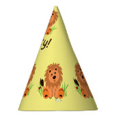 ラディバグと草の中の可愛いライオン、子供の誕生日 パーティーハット (右)