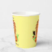 ラディバグと草の中の可愛いライオン、子供の誕生日 紙コップ (左)