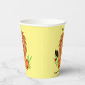 ラディバグと草の中の可愛いライオン、子供の誕生日 紙コップ (右)