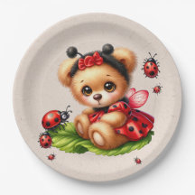 ラディバグのような格好をした可愛らしいテディベア