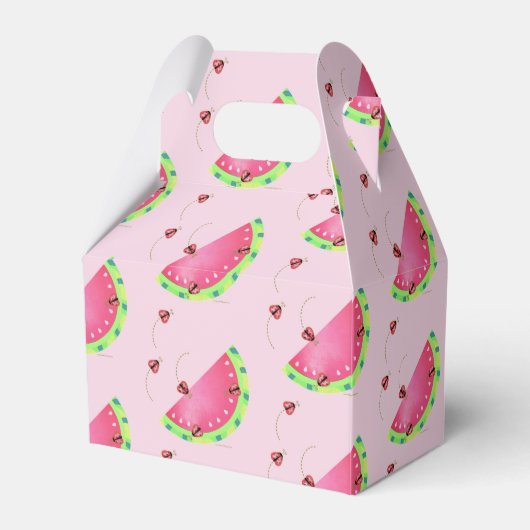 ラディバグのスイカ切り妻箱 フェイバーボックス (正面サイド)