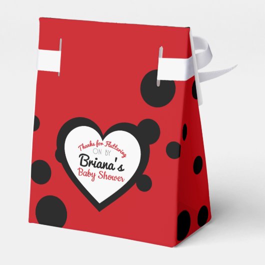 ラディバグのスポットベビーシャワーパーティーの好意ボックス フェイバーボックス (裏面サイド)