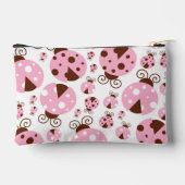 ラディバグのパターン，かわいいラディバグ，ピンクのラディバグ アクセサリーポーチ (裏面)