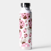 ラディバグのパターン,かわいいラディバグ,ピンクのラディバグ ウォーターボトル (左面)