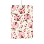 ラディバグのパターン，かわいいラディバグ，ピンクのラディバグ カーエアーフレッシュナー (正面)