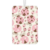 ラディバグのパターン，かわいいラディバグ，ピンクのラディバグ カーエアーフレッシュナー (裏面)