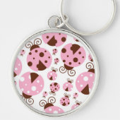 ラディバグのパターン，かわいいラディバグ，ピンクのラディバグ キーホルダー (正面)