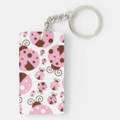 ラディバグのパターン,かわいいラディバグ,ピンクのラディバグ キーホルダー (裏面)
