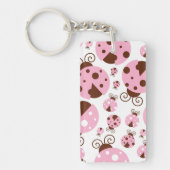 ラディバグのパターン,かわいいラディバグ,ピンクのラディバグ キーホルダー (正面)