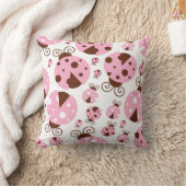 ラディバグのパターン，かわいいラディバグ，ピンクのラディバグ クッション (ブランケット)