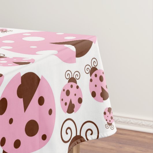 ラディバグのパターン,かわいいラディバグ,ピンクのラディバグ テーブルクロス (インサイチュ)