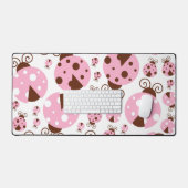 ラディバグのパターン，かわいいラディバグ，ピンクのラディバグ デスクマット (キーボード&マウス)