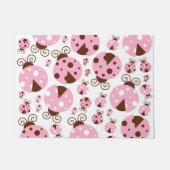 ラディバグのパターン，かわいいラディバグ，ピンクのラディバグ ドアマット (正面)